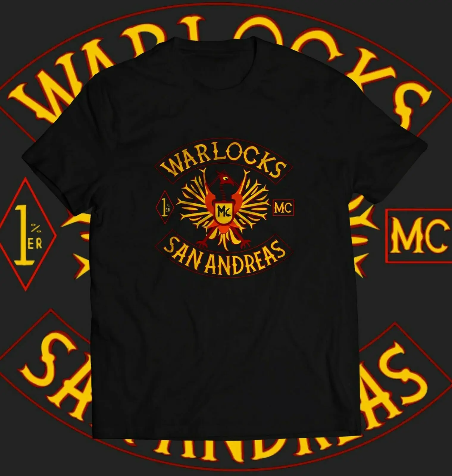 

Tshirt Black Color San Andreas 2022 Big MC Casual Short Sleeve By
