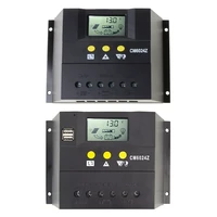 50a 60a solar charge controller 12v 24v for pwm with auto lcd battery charge panel pv system solar controller