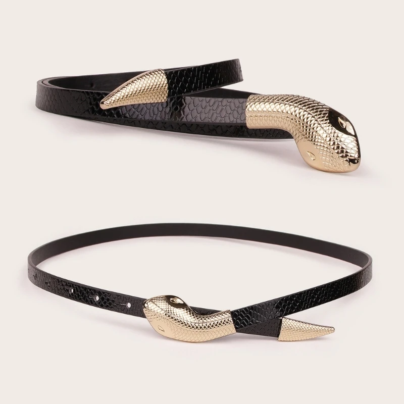 

Unisex Adult Pu Leather Belt Jeans Adjustable Belt for Dress Skirt Coat Decors