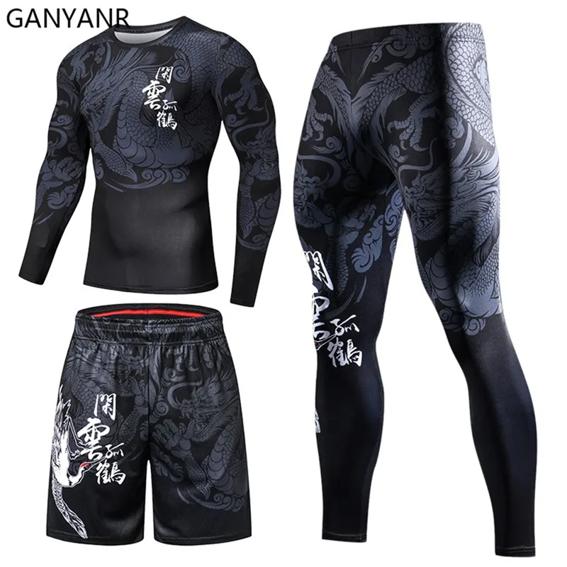 GANYANR комплекты для бега Мужская одежда футболка брюки шорты Свитшот спортивные