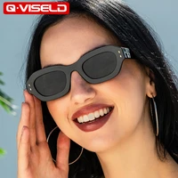 qviseld fashion rectangle sunglasses women 2022 luxury brand designer square sun glasses vintage retro uv400 shades for women