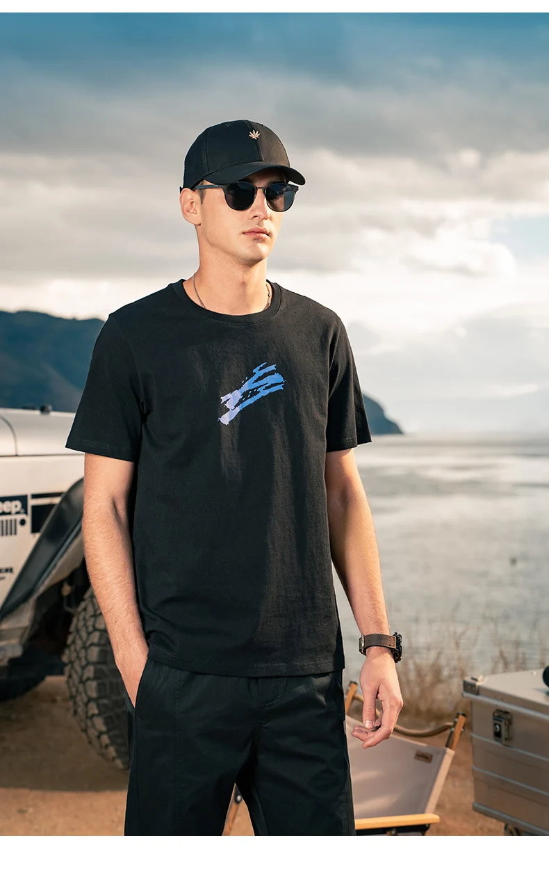 

7194 2022 summer new short-sleeved T-shirt men's Korean version trend letter printing T-shirt