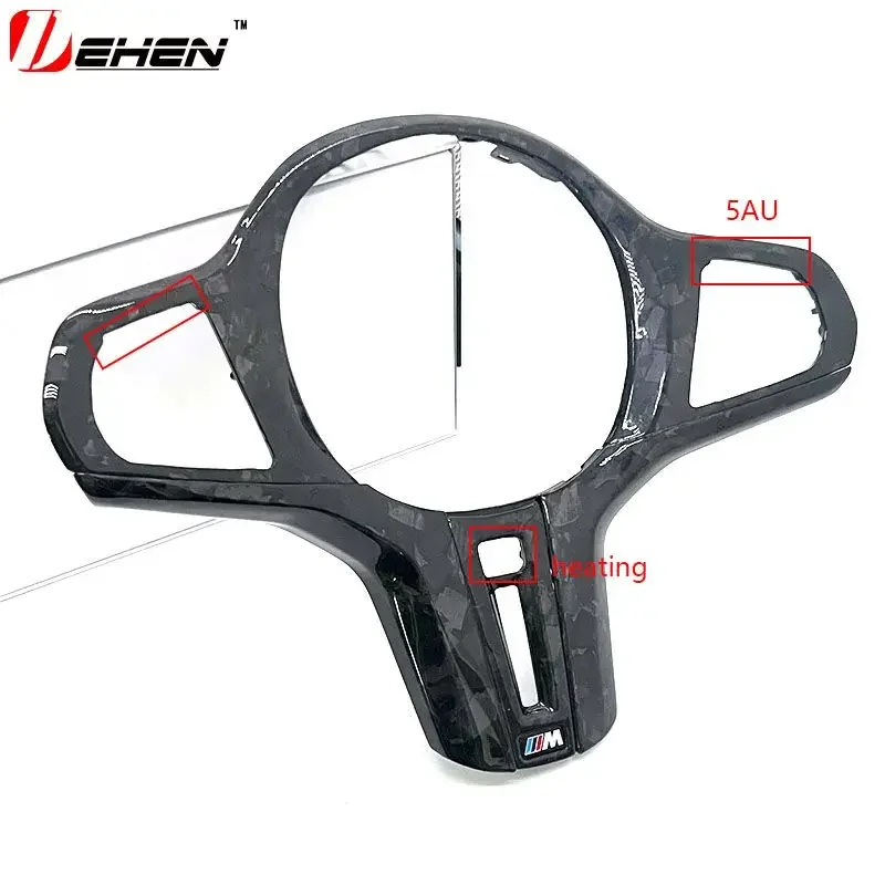 Carbon Fiber Car Steering Wheel Panel Decoration Cover Trim alcantara For BMW M240i M340i M440i G80 G82 G87 F95 F96 F97 F90 F98