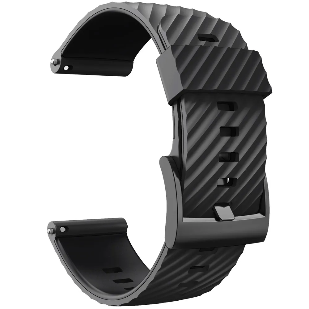 Hit color Silicone Strap For Suunto 7 / Suunto 9 / Suunto Spartan Sport Wrist HR / Suunto D5 Watch band 24mm Watchand Bracelet