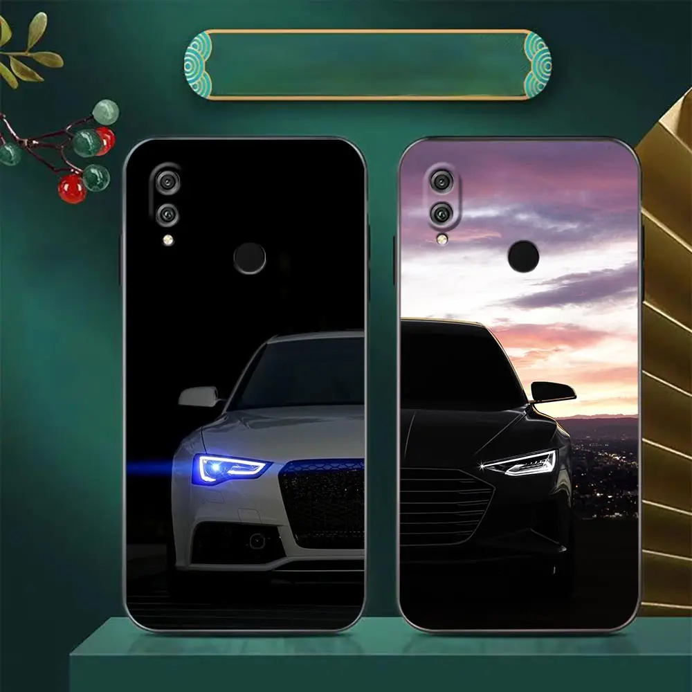 Case For HUAWEI Honor 9X 8 8X Max 80 70 60 50 30 20 10 10I NOTE 10 Lite Pro Case Funda Coque Shell Capa Luxury Cars Black A-Audi