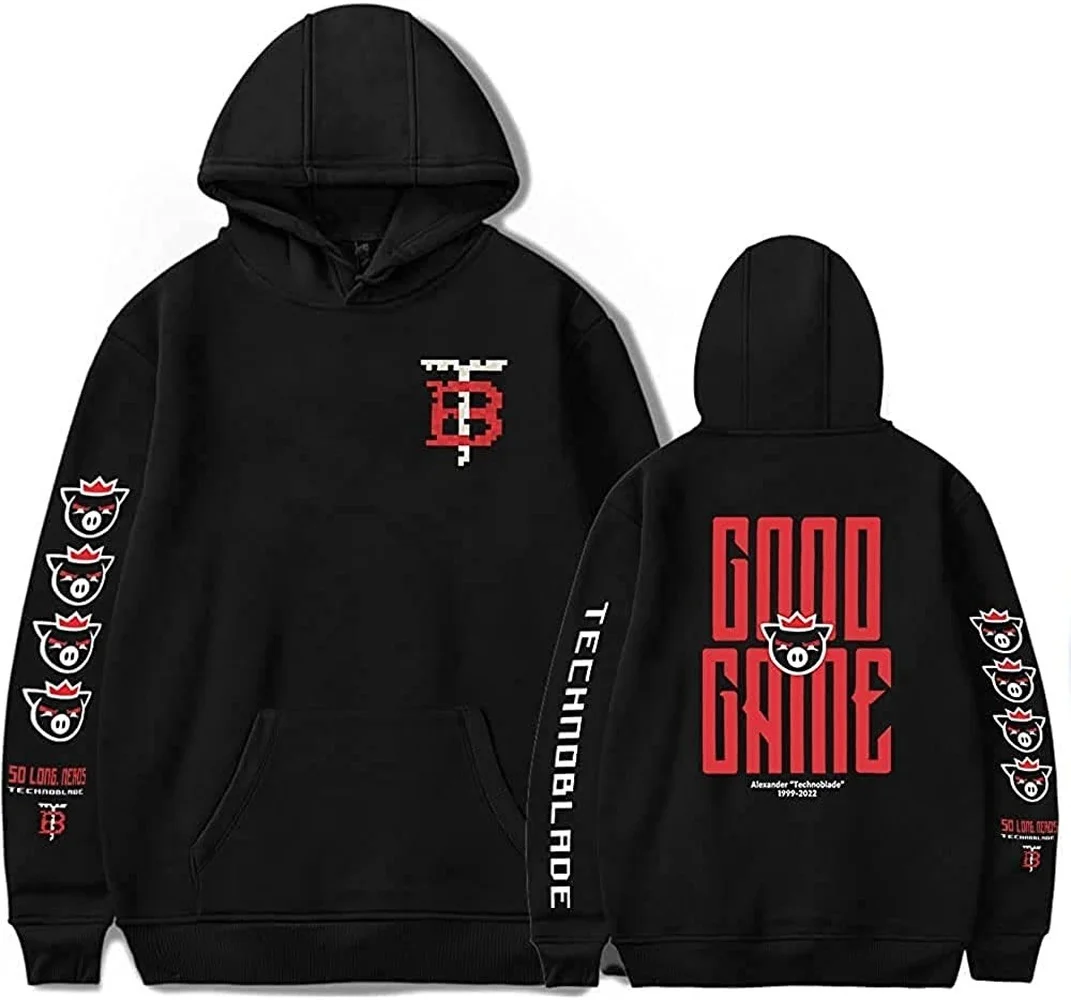 

Technoblade Never Dies Good Game Merch Hoodie Print Women Men Hooded Sweatshirt 2022 Rest in Peace Boy Clothes MAN HOODI