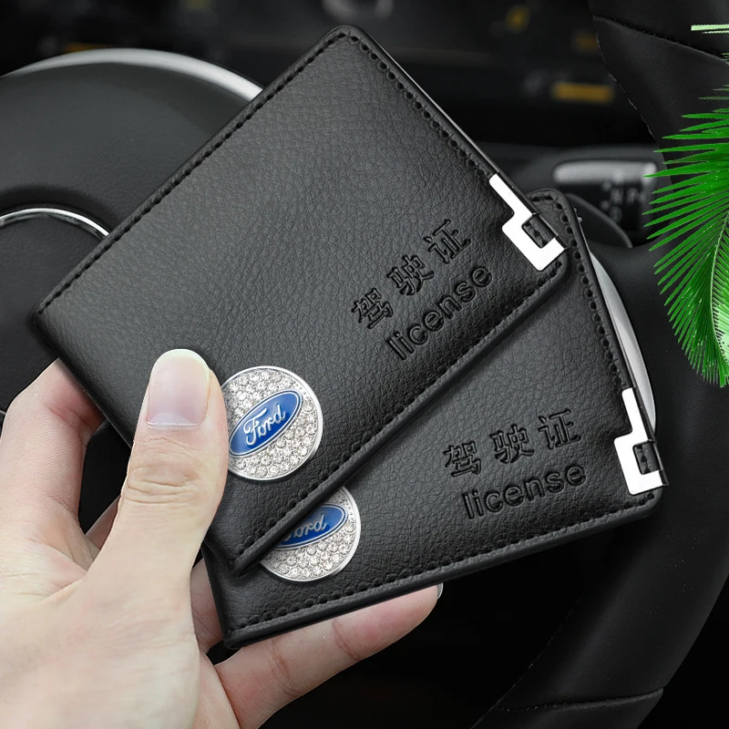 

Suede Car Driving Document Autopilot License Credit Card Holder Case For Ford Explorer 5 Focus 2 Ranger Mk3 Mk4 Mk1 Ecosport Etc