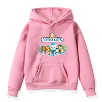 kawaii kids octonauts pink hoodies boys girls long sleeves sweatshirts children cartoon anime pullovers sportswear tops coat
