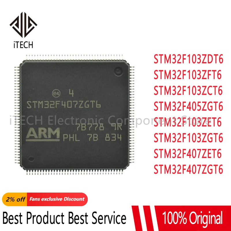 Чип STM32F103ZCT6 STM32F103ZDT6 STM32F103ZET6 STM32F103ZFT6 STM32F103ZGT6 STM32F405ZGT6 STM32F407ZET6 STM32F407ZGT6 STM IC MCU