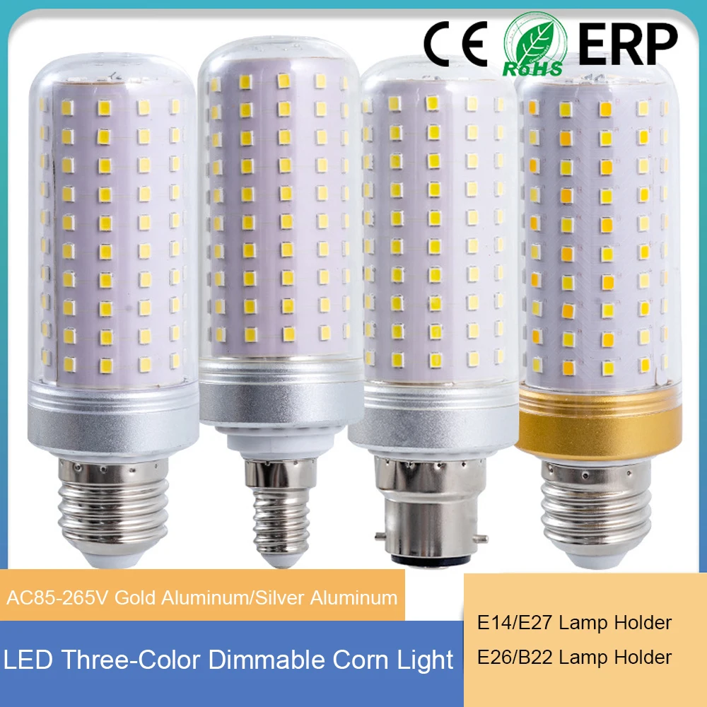 2 Pcs High Bright Flicker Free LED Corn Bulb  E27 E14 AC85-265V 25W 40W For Home Indoor Office Lighting Energy Saving Lamp