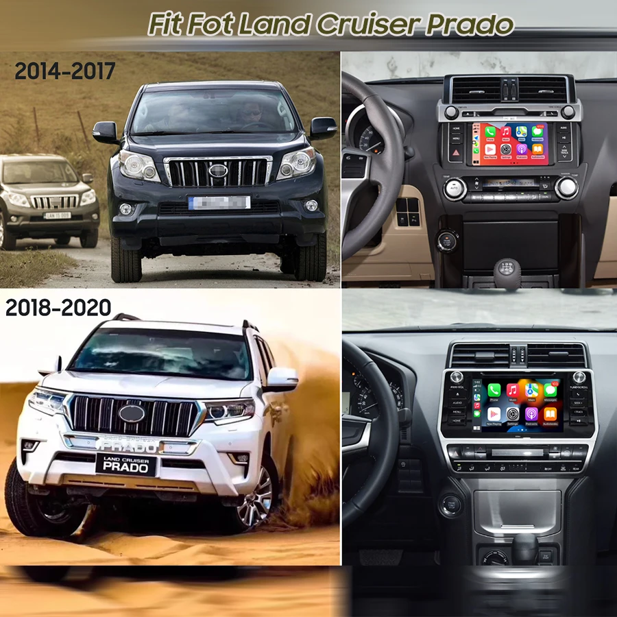 SilverStrong беспроводной интерфейс Prado CarPlay для TOYOTA Land Cruiser Android Auto Video Cast TV Box Mirrorlink Youtube