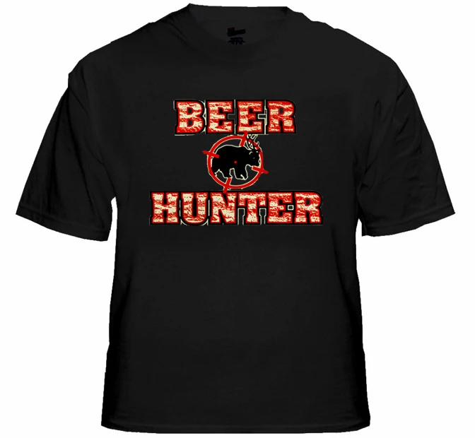 

Funny Target Hunting Deer Bear Beer Hunter T-Shirt 100% Cotton O-Neck Summer Short Sleeve Casual Mens T-shirt Size S-3XL