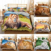 3d tiger bedding set comforter covers of duvet cover pillowcases bedding sets single king twin queen size