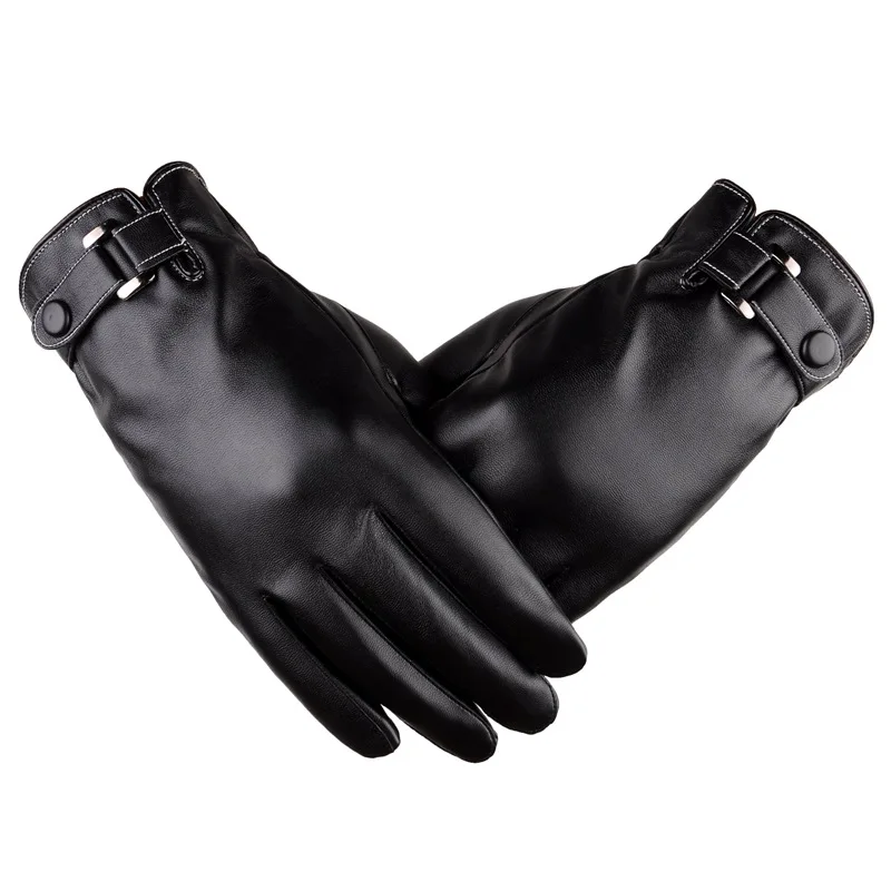 Men's Gloves Black Winter Mittens Keep Warm Touch Screen Windproof Driving Guantes Male Autumn Winter PU Leather Gloves Business 6 Men's Gloves Black Winter Mittens Keep Warm Touch Screen Windproof Driving Guantes Male Autumn Winter PU Leather Gloves Business 6