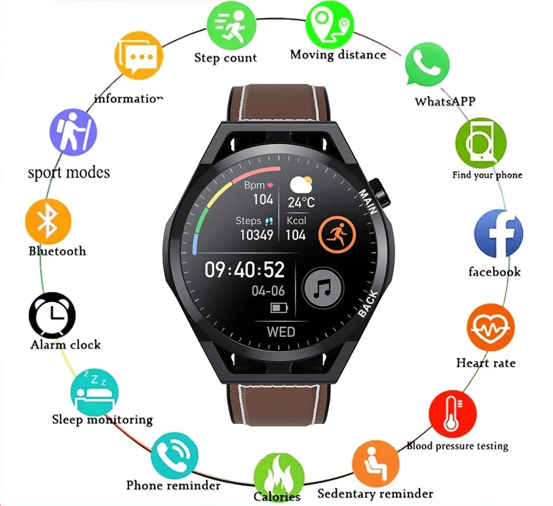 

Смарт-часы I69, водонепроницаемые спортивные часы с отображением погоды и артериального давления, Смарт-часы с Bluetooth-вызовом для Apple, Huawei, Xiaomi, ...