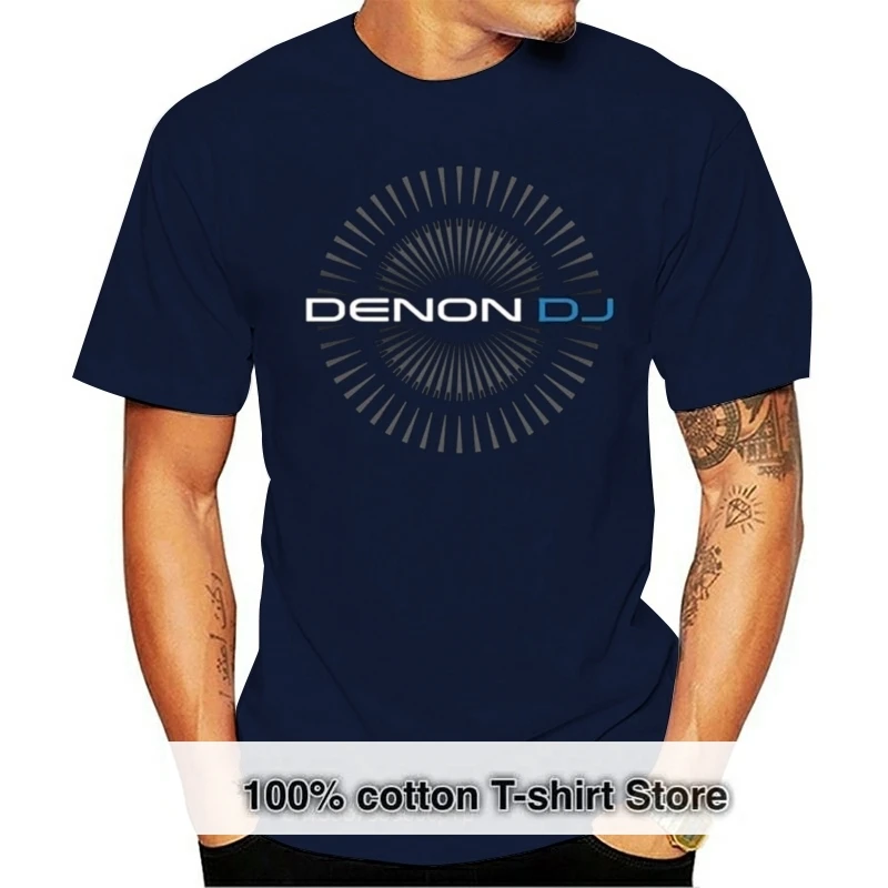 

Футболка Мужская/женская с принтом, молодежная одежда Denon Dj вечерние House Tech Music, Графический Топ черного цвета