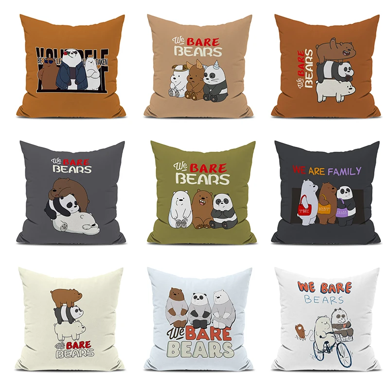 

Bear Throw Pillow Covers Free Shipping Decorative Pillows for Bed Cushions Home Decor Cushion Cover Pillowcase 40x40 Pilow Cases