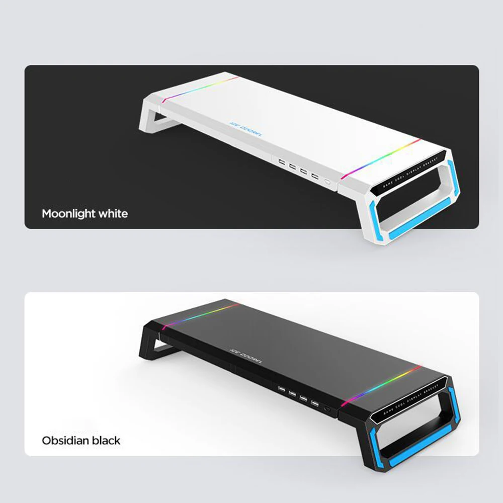 Monitor Stand Lifter With Usb3.0 Hub Supports The Data Transmission And Charging Of The Notebook Computer Steel Desktop Manager enlarge
