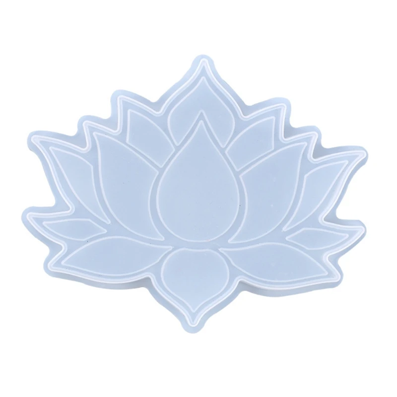 

69HB Crystal Epoxy Resin Mold Lotus Coaster Tray Cup Mat Casting Silicone Mould DIY Crafts Jewelry Decorations Making Tools