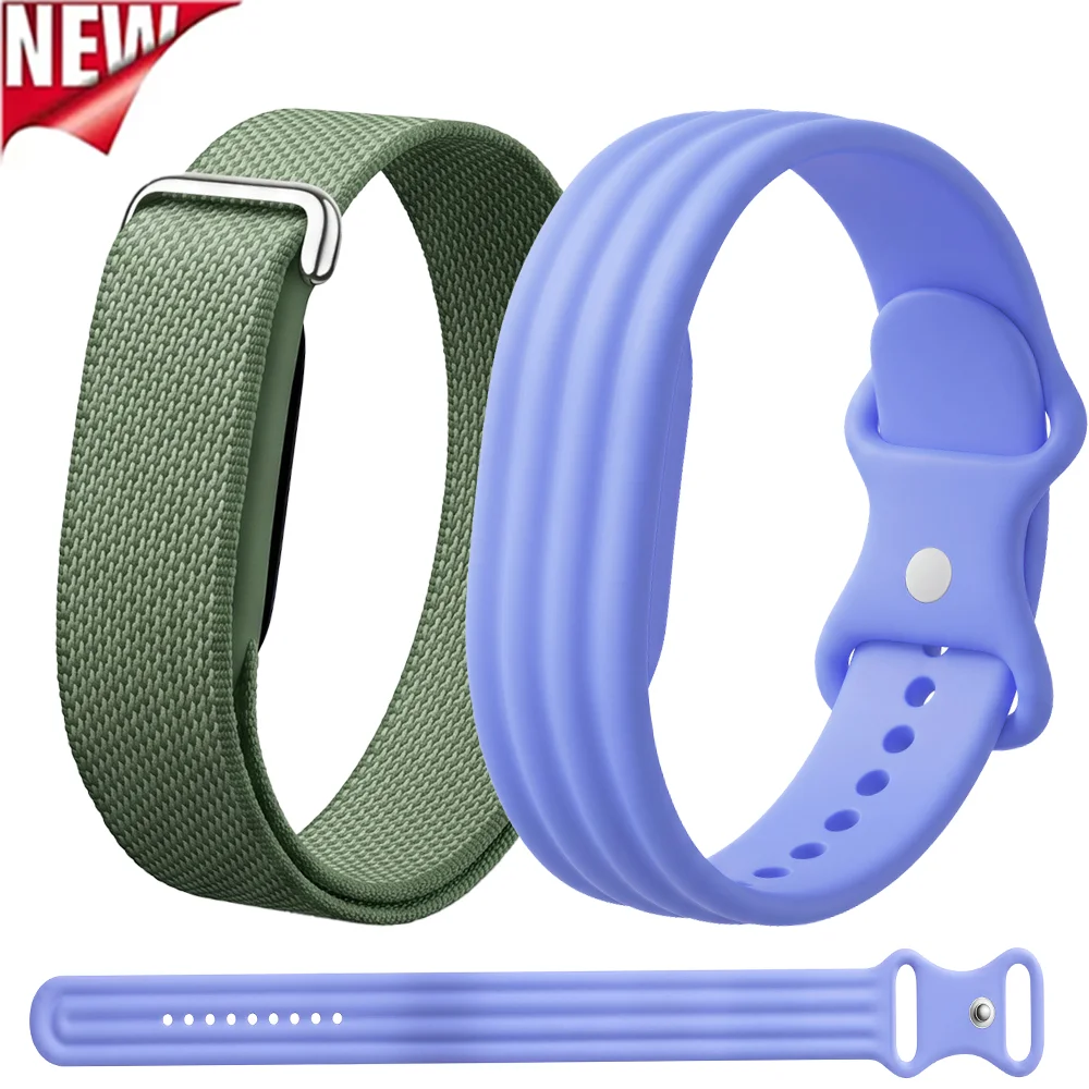 Фото Нейлоновый+силиконовый ремешок-петля для Google Fitbit Air, официальный спортивный дышащий браслет, сменный ремешок для Google Fitbit Air №1