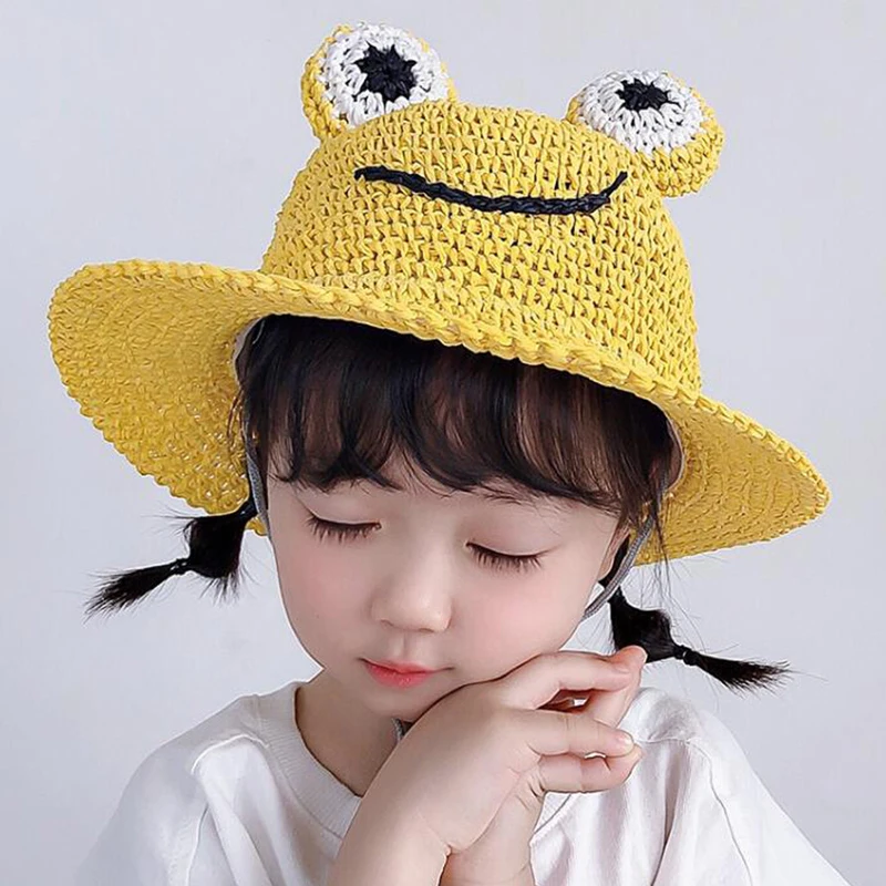 

Hat For child Panama Hat Summer Beach Hat Female Casual Lady Girls Flat Brim Straw Cap Girls Sun Hat Chapeu Feminino