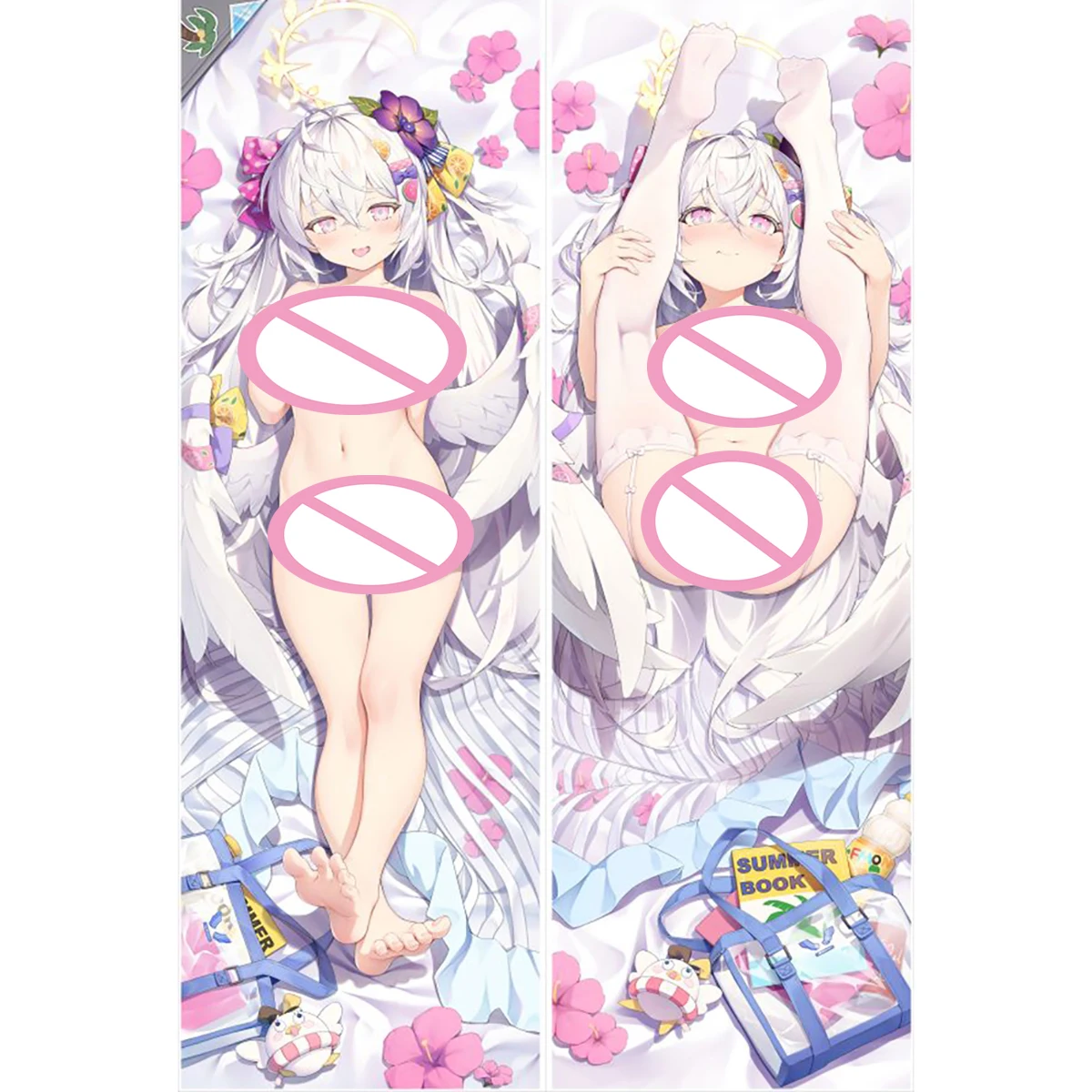 Синий архив Shirasu Azusa Dakimakura аниме Otaku 2-сторонний принт Waifu Декор шарнирный чехол для