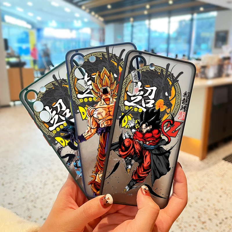 

Goku Dragon Ball Anime For Samsung Galaxy S22 S21 S20 FE Ultra S10 S9 S8 Plus A52 5G Frosted Translucent Soft Phone Case