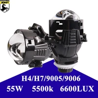 sanvi 50w bi led lens headlights h1 h4 h7 9005 9006 led lights hyperboloid matrix projector 3 inch car lens retrofit hella 3 5r
