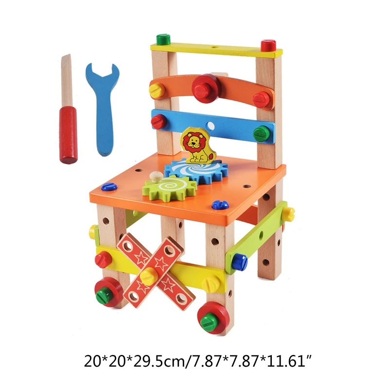 Игрушка-конструктор Монтессори с имитацией стула для творчества