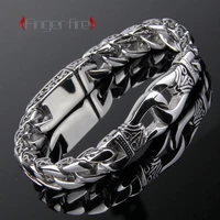 fashion beautiful silver plated engraved casting bracelet festive party gifts for men fashion jewelry