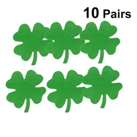 10 pairs women sexy pasties covers four leaf clover shape adhesive breast pasties disposable boob stickers breast covers green