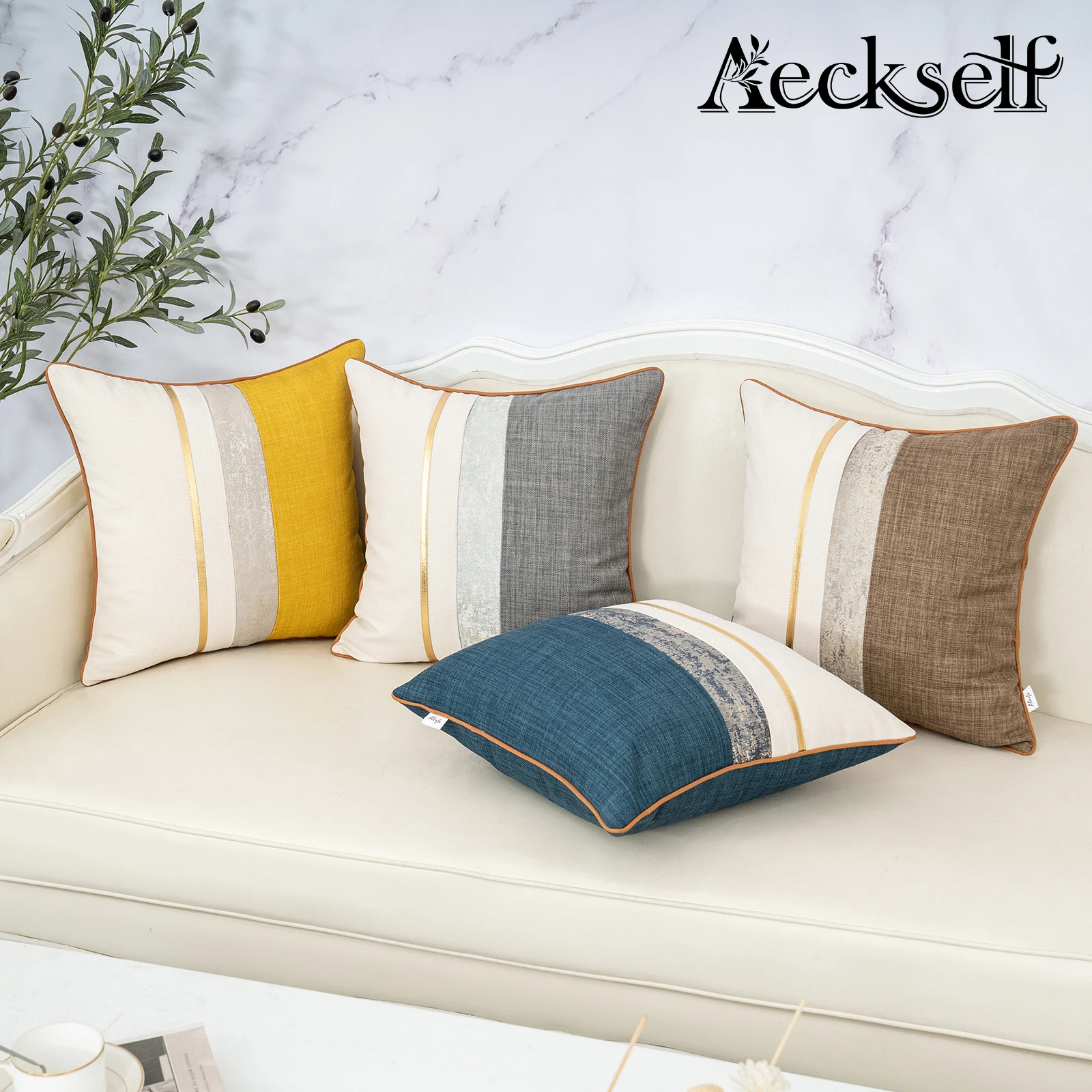 Подушка Aeckself из хлопка и льна для домашнего декора