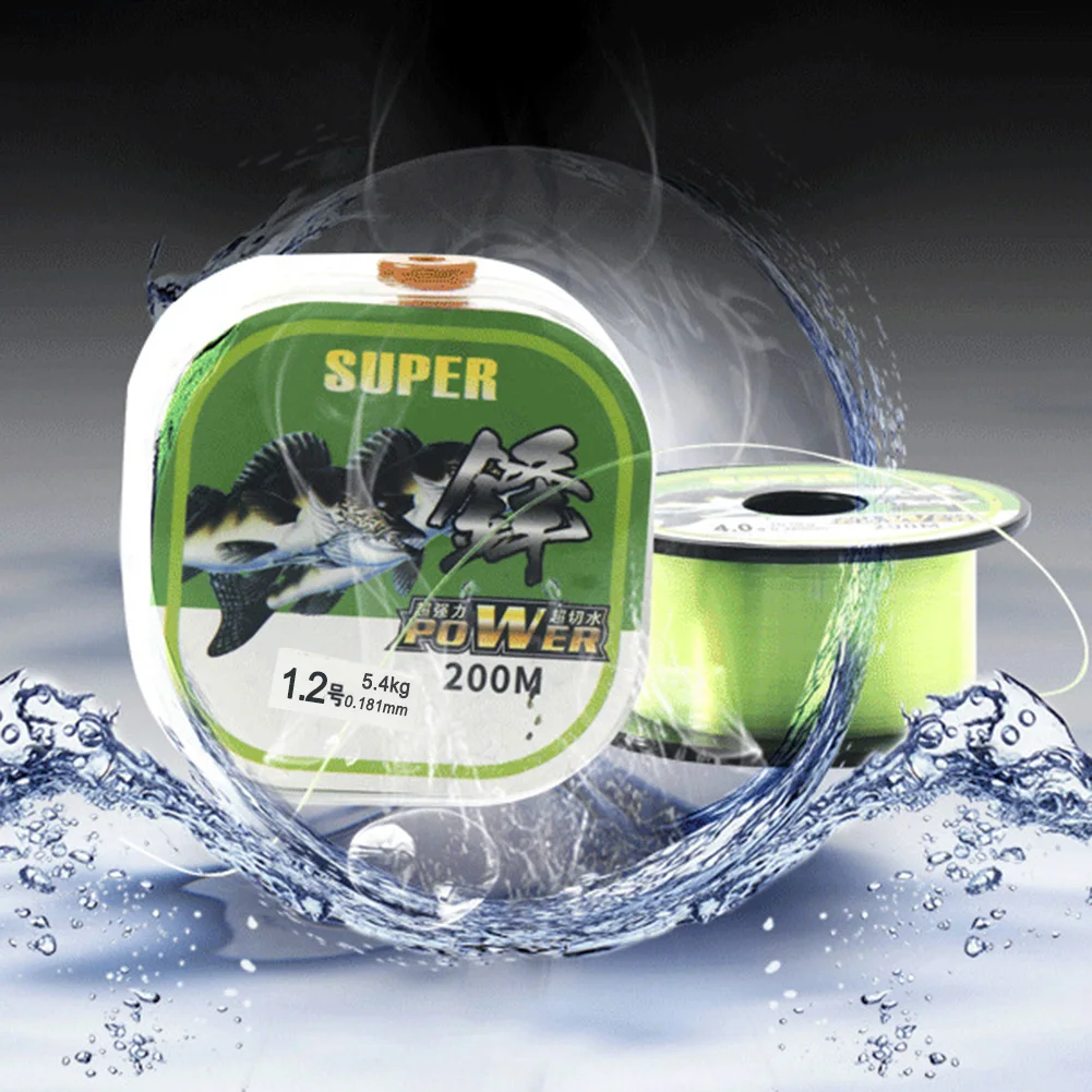 

Нейлоновая рыболовная леска для приманки, 200 м, не впитывающая, износостойкая гладкая невидимая леска для рыболовных поводков, товары для рыбаков