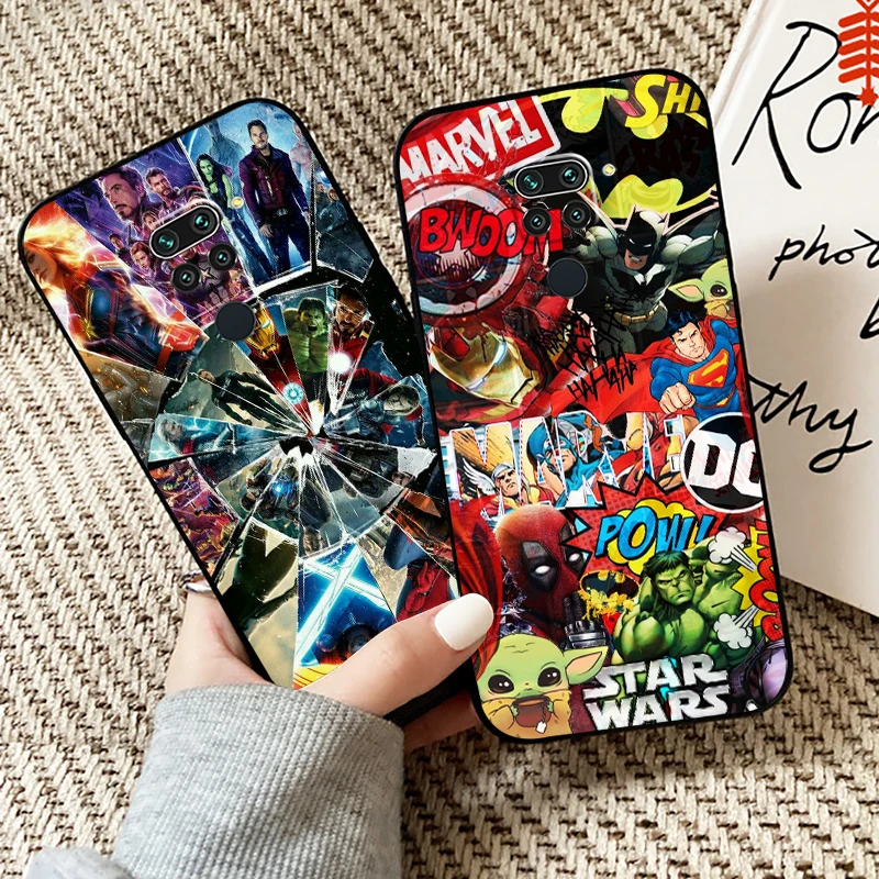 

Marvel Avengers Logo Phone Case For Xiaomi Redmi Note 9 9T 9S 9 Pro 5G Coque Carcasa Liquid Silicon Black Back Silicone Cover