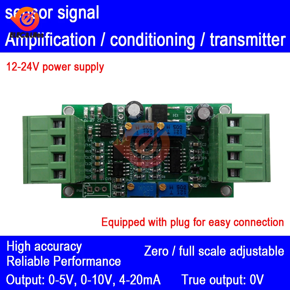 

Датчик нагрузки 0-5 в 0-10 в 4-20 мА 0-20 мА модуль усилителя сигнала передатчик напряжения тока 12-24 В постоянного тока f/метр
