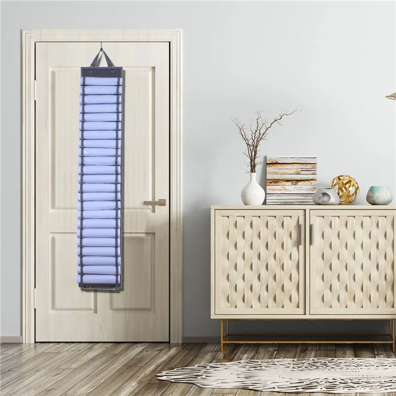 

Vinyl Roll Holder 28 Roll Compartments Craft Organizers Storage Rack Holder Hanging Bag for Home Cabinet Door Wall Mount Room