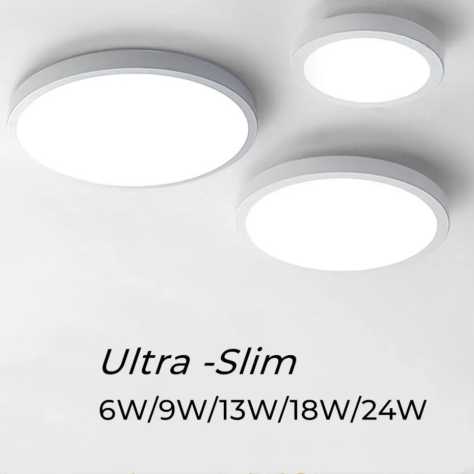 

Modern Led Ceiling Lamp 24W 18W Round Ceiling Lights 220V 110V Panel Light for Bedroom Kitchen Living Room Indoor Lighting