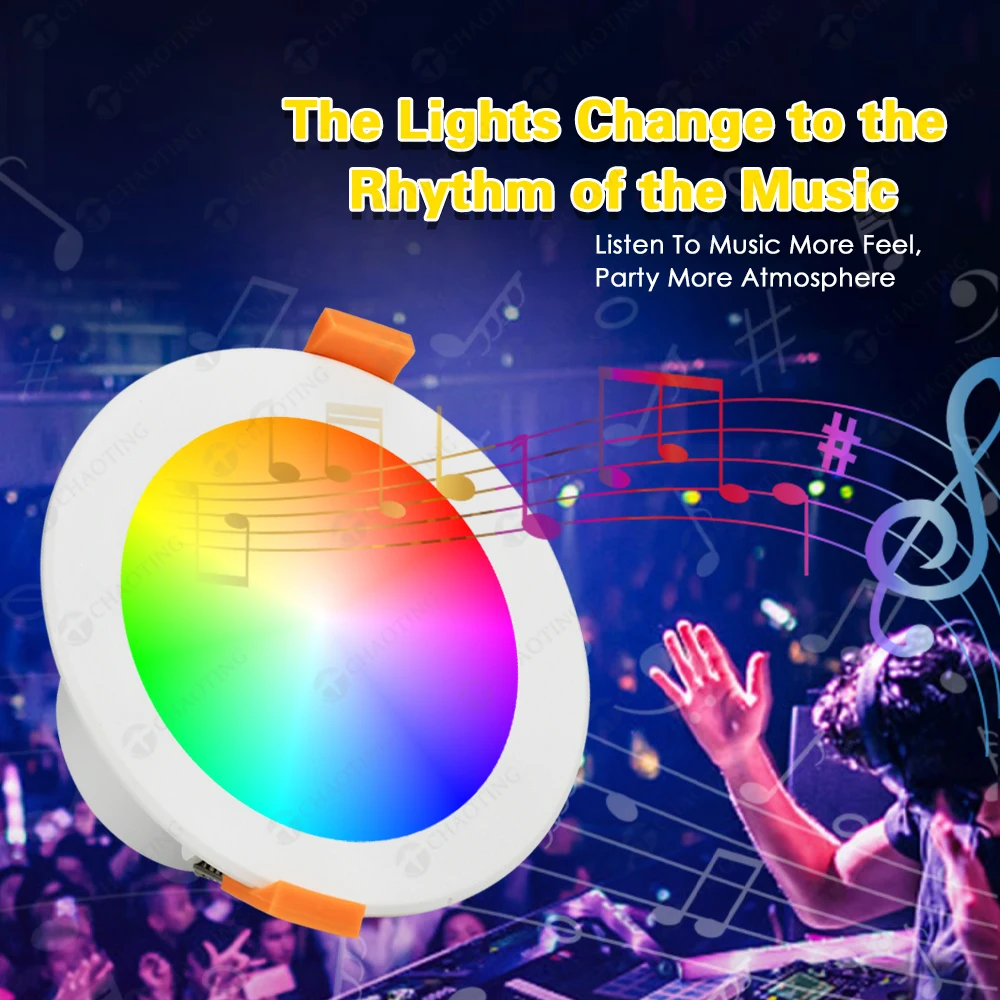 Alexa Google Освещение большой площади Антибликовое управление мобильным телефоном RGB