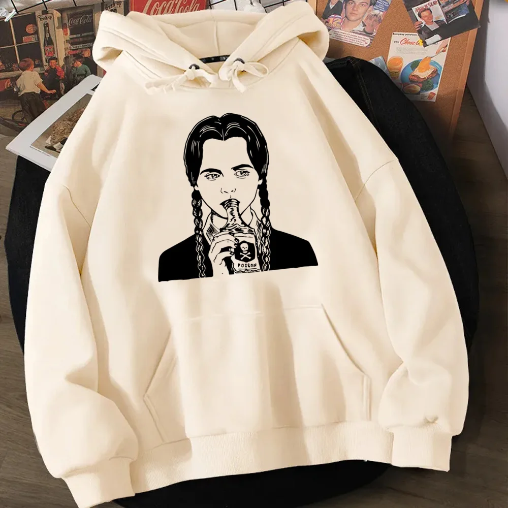 

Wednesday Addams hoodies women 90s streetwear graphic pulls sweatshirts women 90s clothes