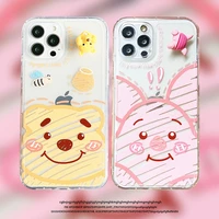 disney cartoon winnie the pooh phone case for iphone 11 12 13 mini pro xs max 8 7 6 6s plus x 5s se 2020 xr clear case