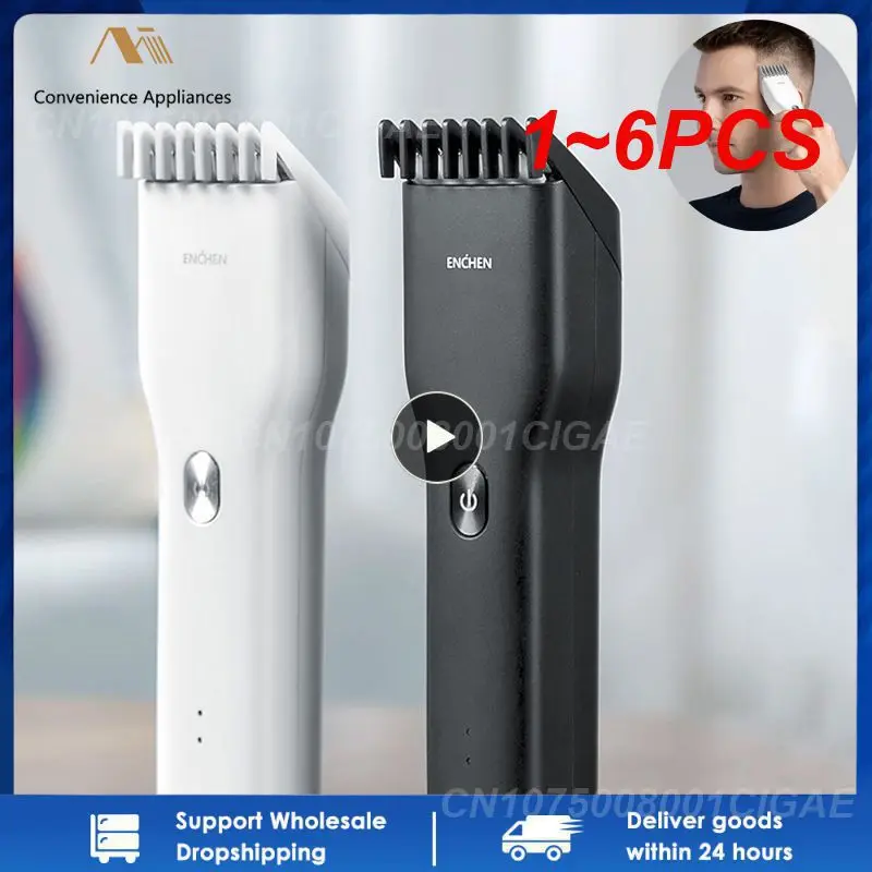 

1~6PCS ENCHEN Hair Trimmer For Men Kids Cordless USB Rechargeable Electric Hair Clipper Cutter Machine With Adjustable