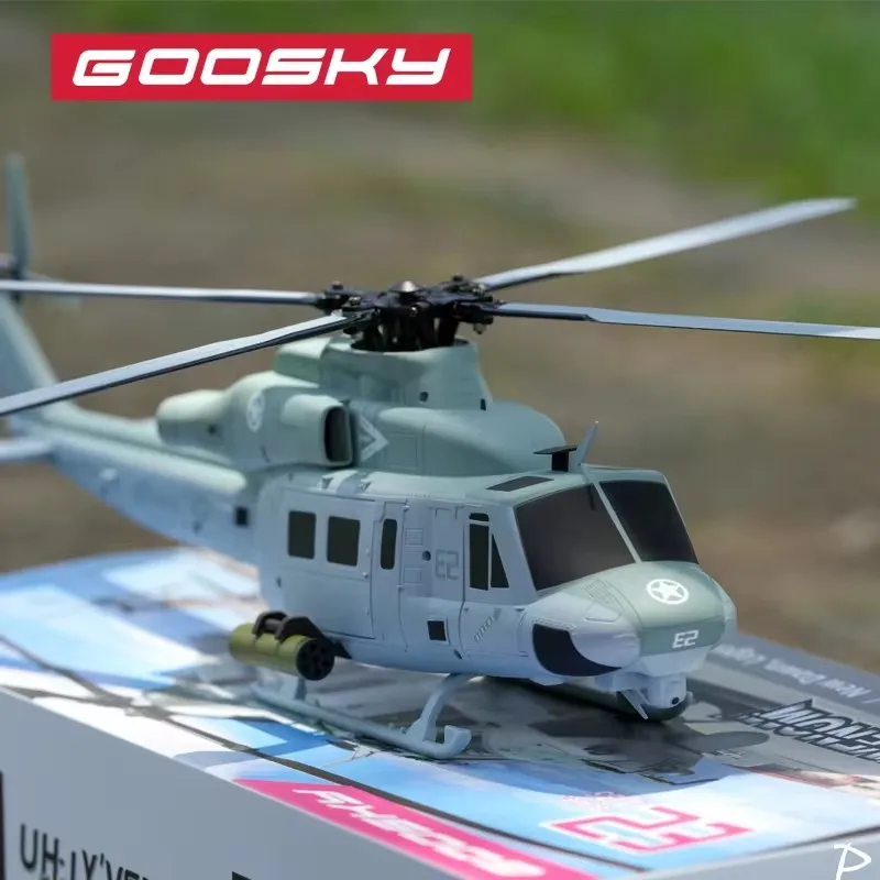 Фото GOOSKY E2 RC Вертолет 1:35 UH-1Y Масштаб 2,4G 6CH Двойной бесщеточный двигатель с прямым приводом BNF / RTF с системой управления полетом GTS №4