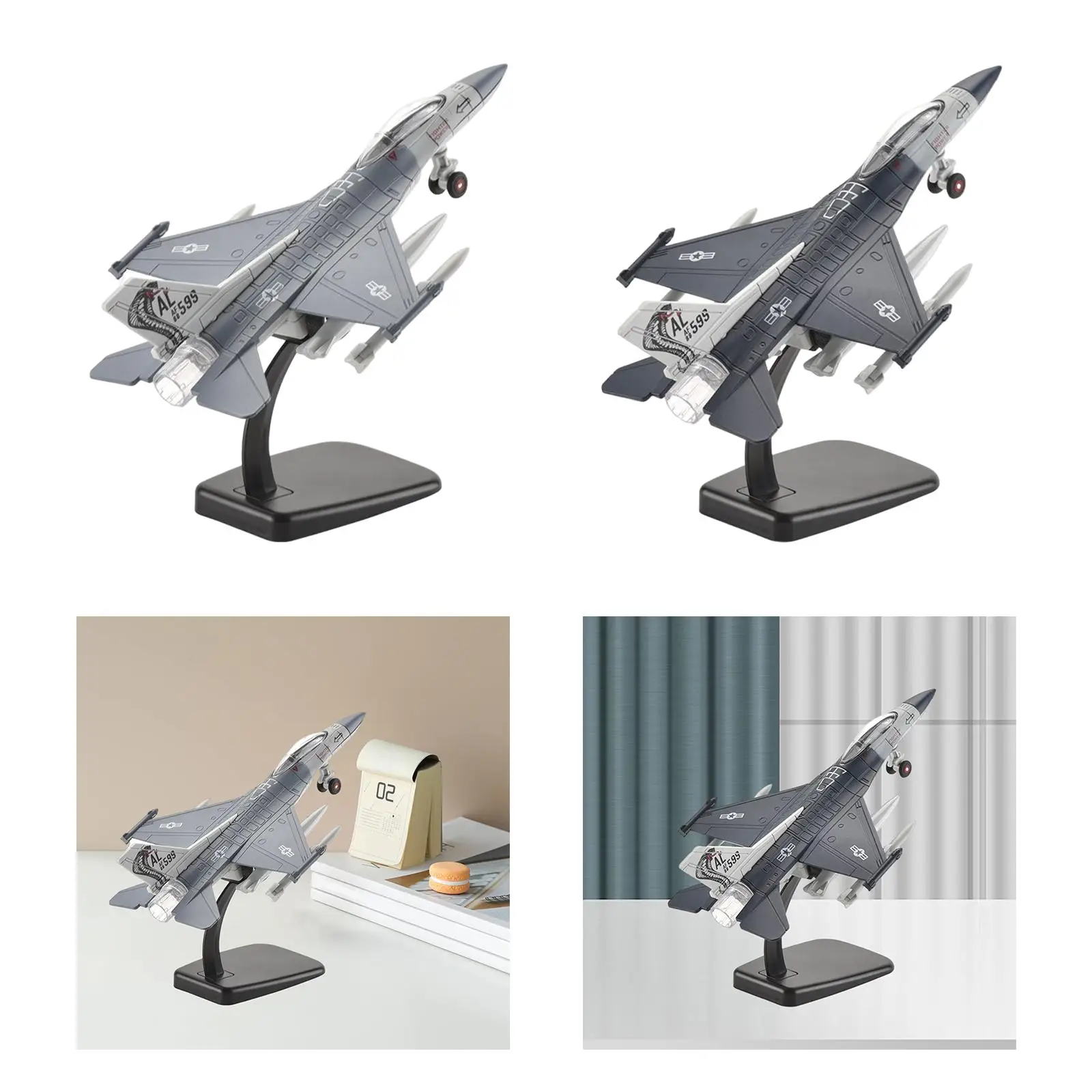 

1/72 F16 Soufa Fighter Model Diecast Aircraft Kids Toy with Display Base Adults Gift Gift Airplane Model for Bookshelf Office