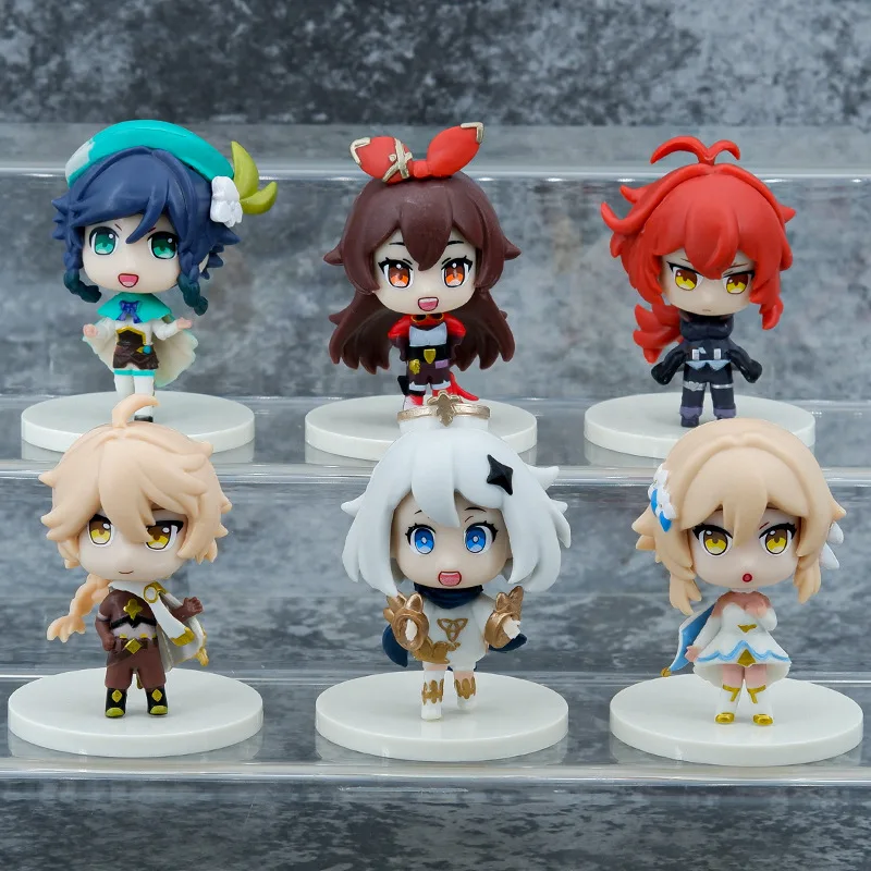 

6 шт., аниме-фигурки героев мультфильма «Genshin»