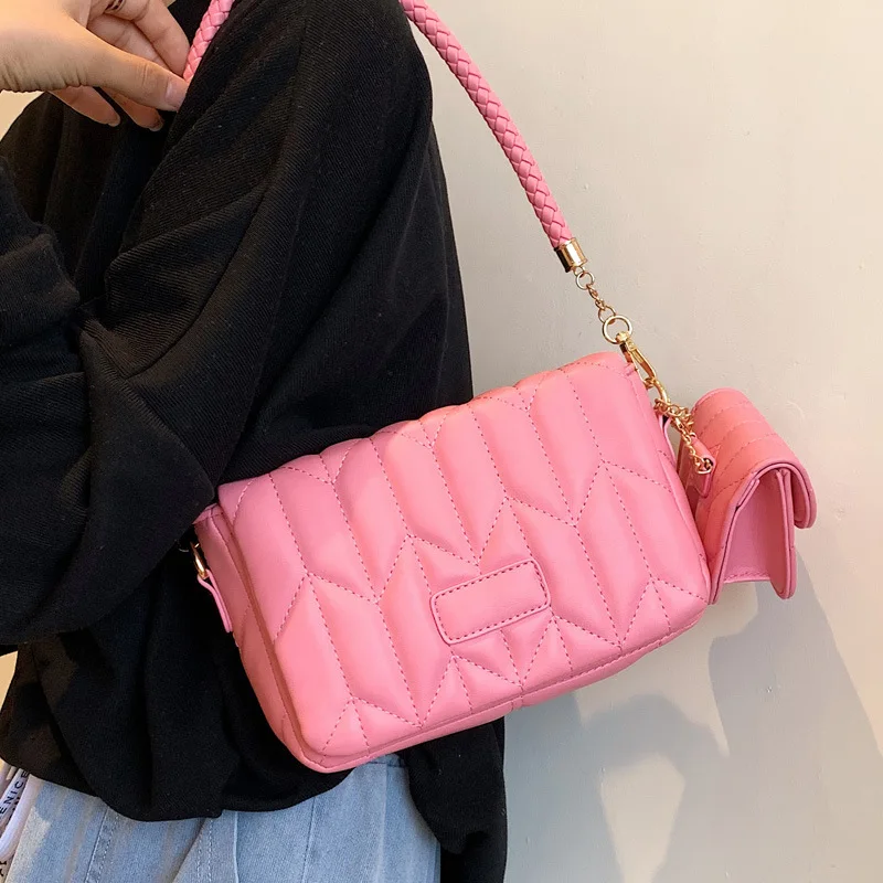 

Женская сумка-мессенджер через плечо, модная стеганая женская сумка, брендовая дизайнерская качественная зимняя сумка для покупок с хлопковой подкладкой
