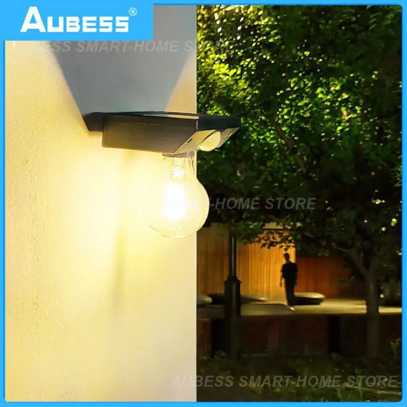 

1200mah 12led Solar Wall Light Waterproof Light Control Solar Bulb For Garden Yard Pir Motion Sensor New Warm Light
