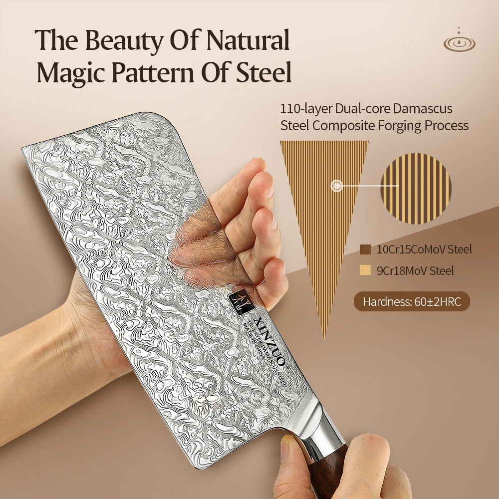 XINZUO Профессиональный нож шеф-повара 6 9 дюйма измельчитель костей двухъядерный