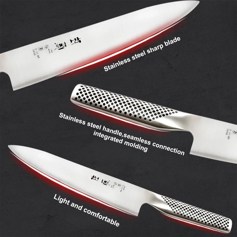 Japanese Kitchen Knife Set Fish Fillet Stainless Steel Meat Cleaver Chef Knife Sushi Knife Santoku Knife Cooking Tools images - 6