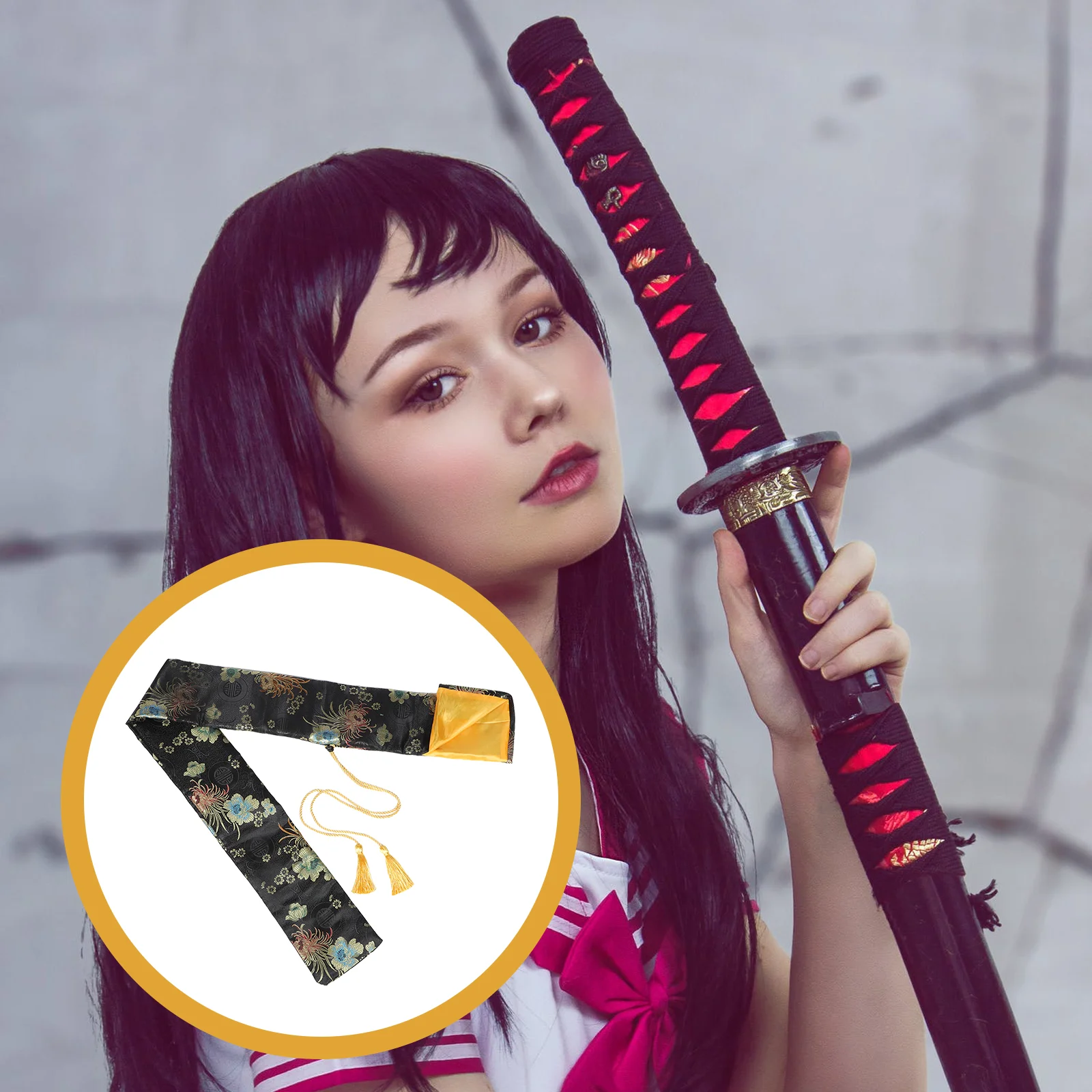 Шёлковый чехол для хранения меча в японском стиле защитный