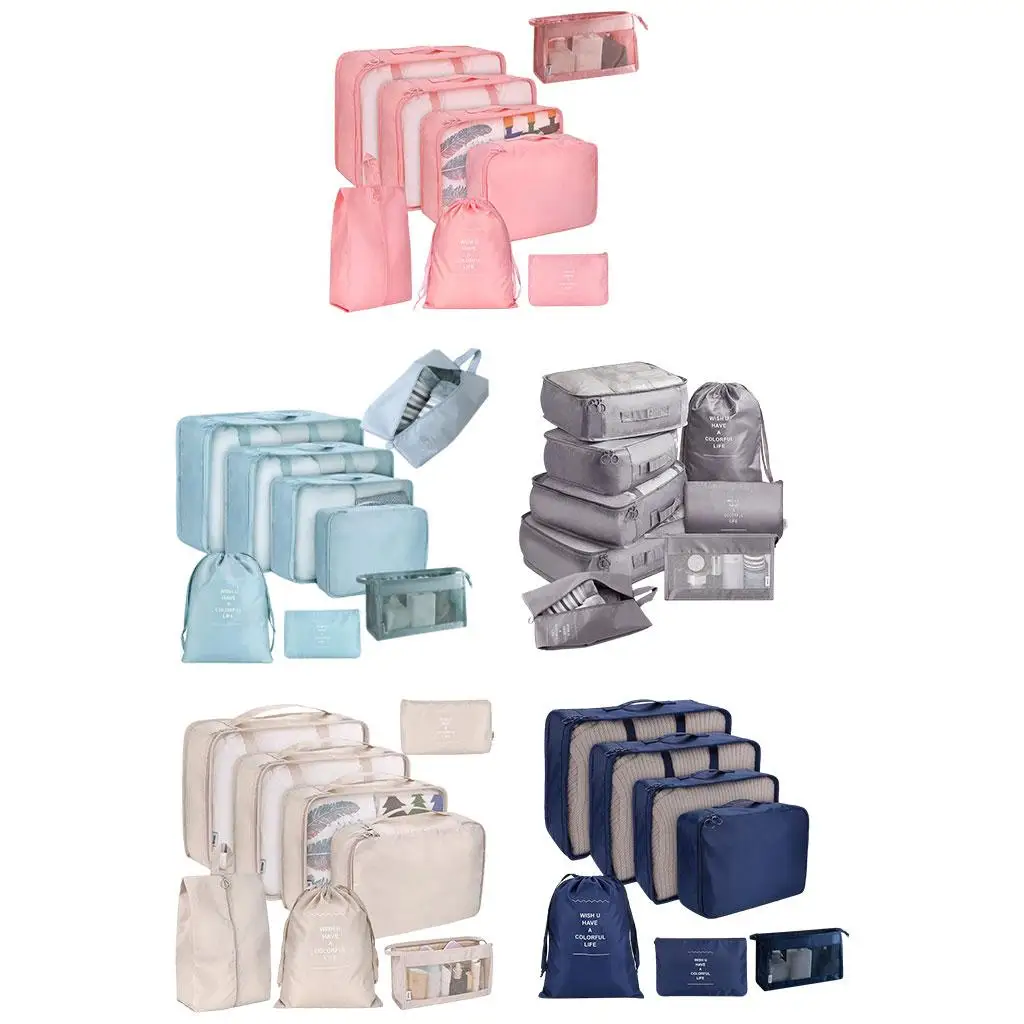 

8Pcs Packing Cubes Bag Clothes Sorting Travel Storage Bag for Business
